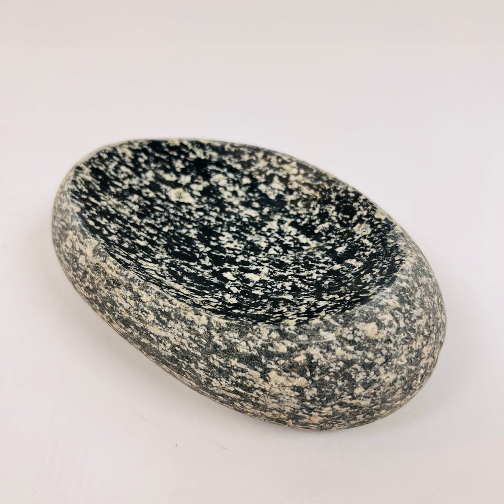 Riverstone Black Blotched Soap Dish