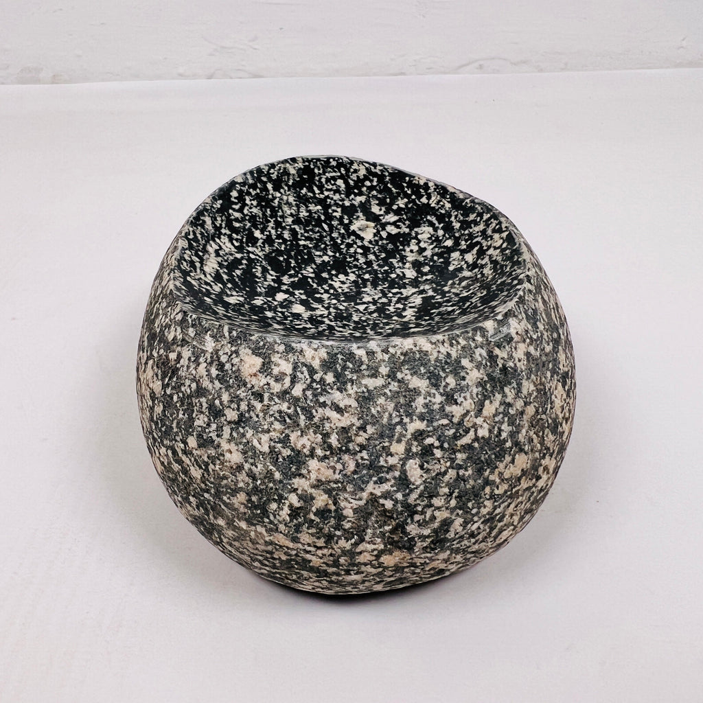 Riverstone Black Blotched Soap Dish