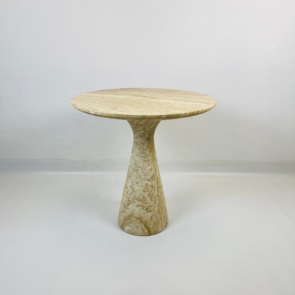 Minimalist Travertine Side Table