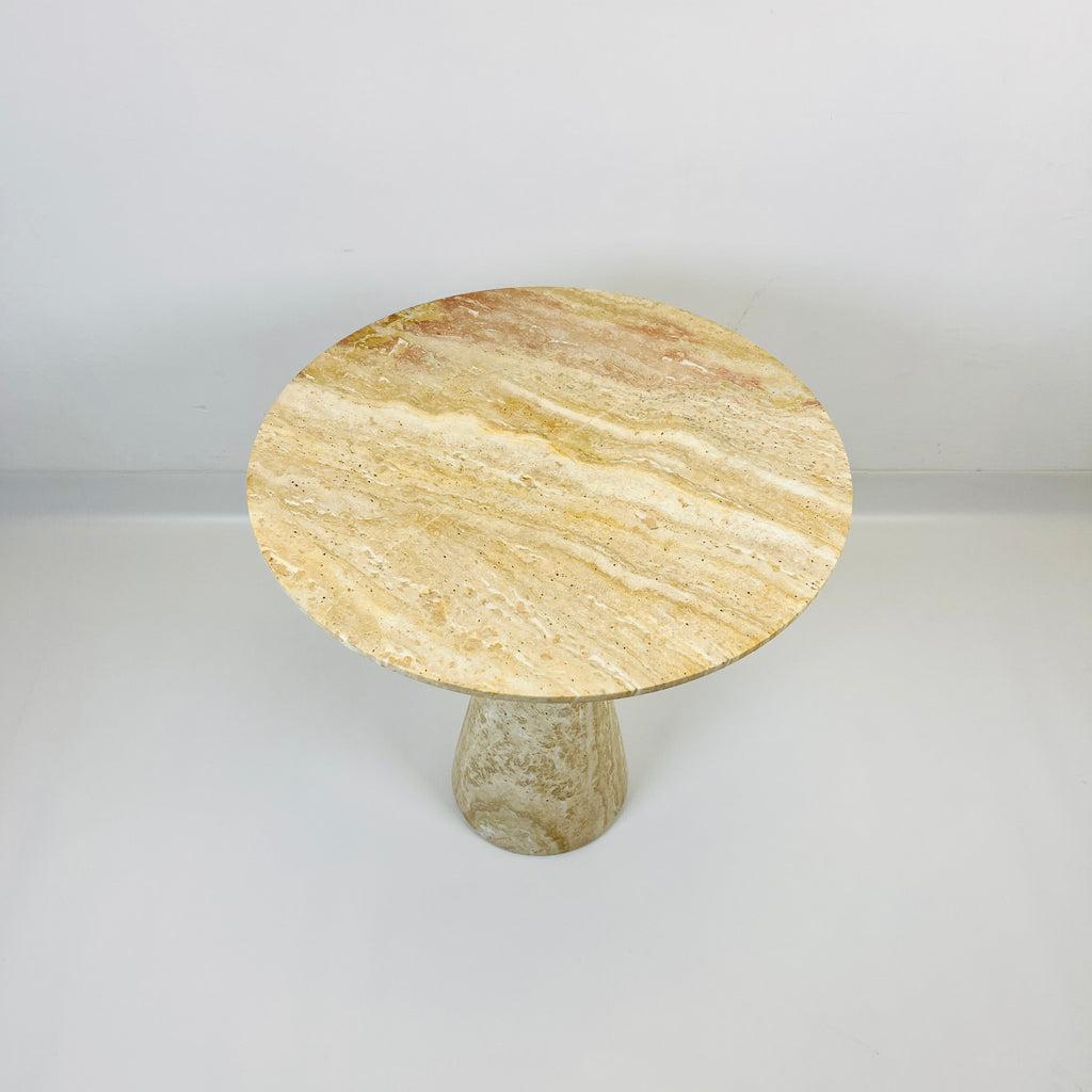 Minimalist Travertine Side Table