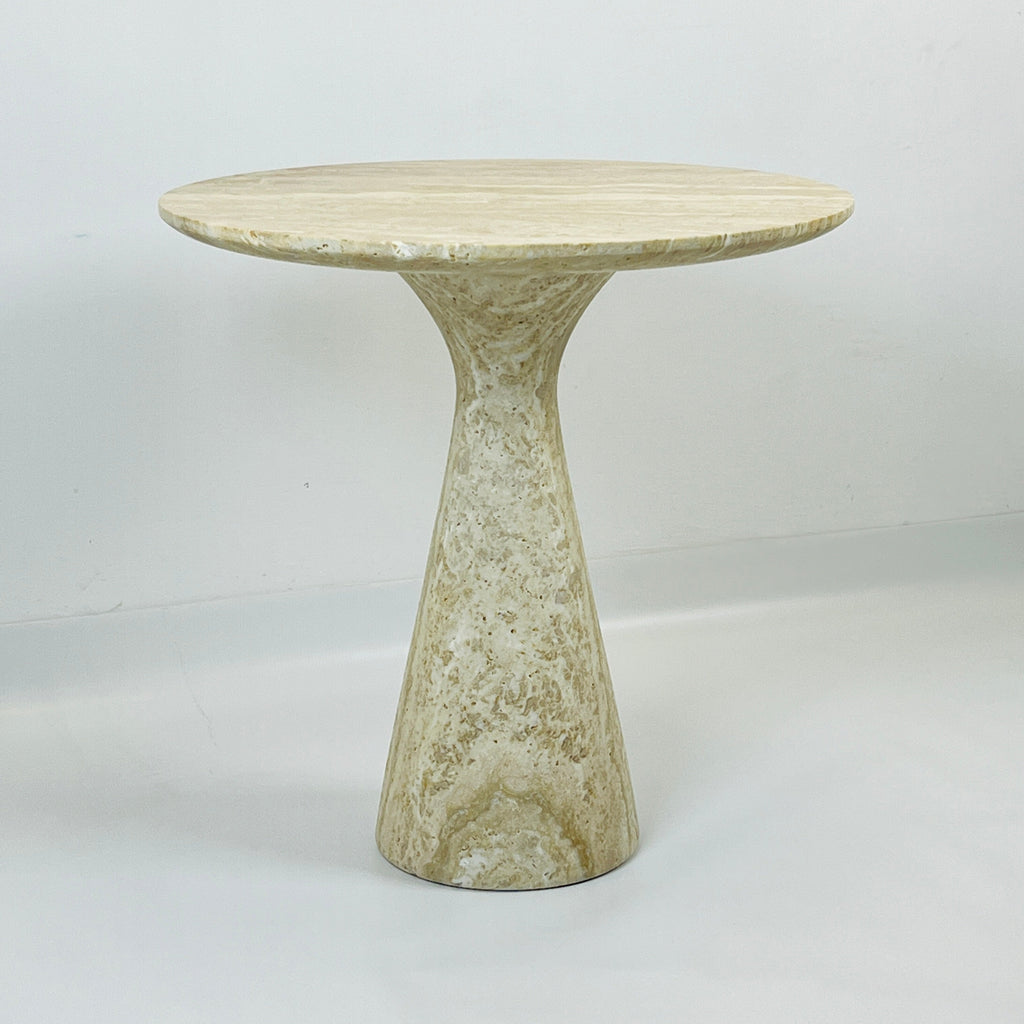 Minimalist Travertine Side Table