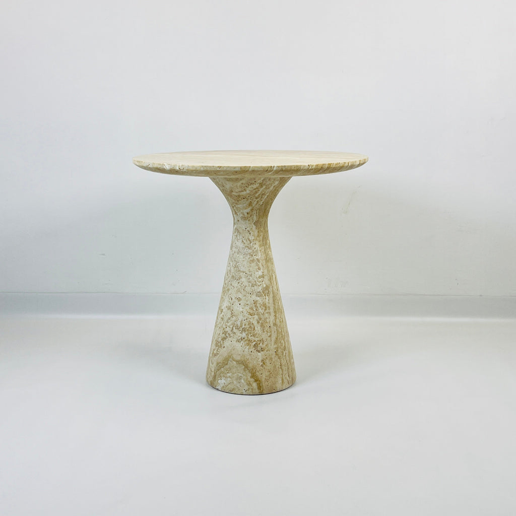 Minimalist Travertine Side Table