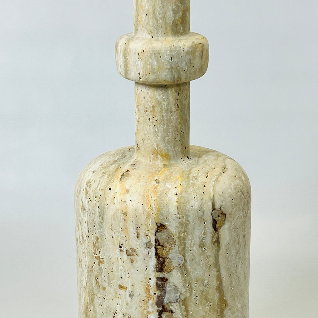 Bottled Bottom Marked Travertine Lamp