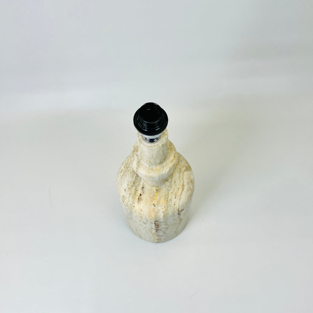 Bottled Bottom Marked Travertine Lamp