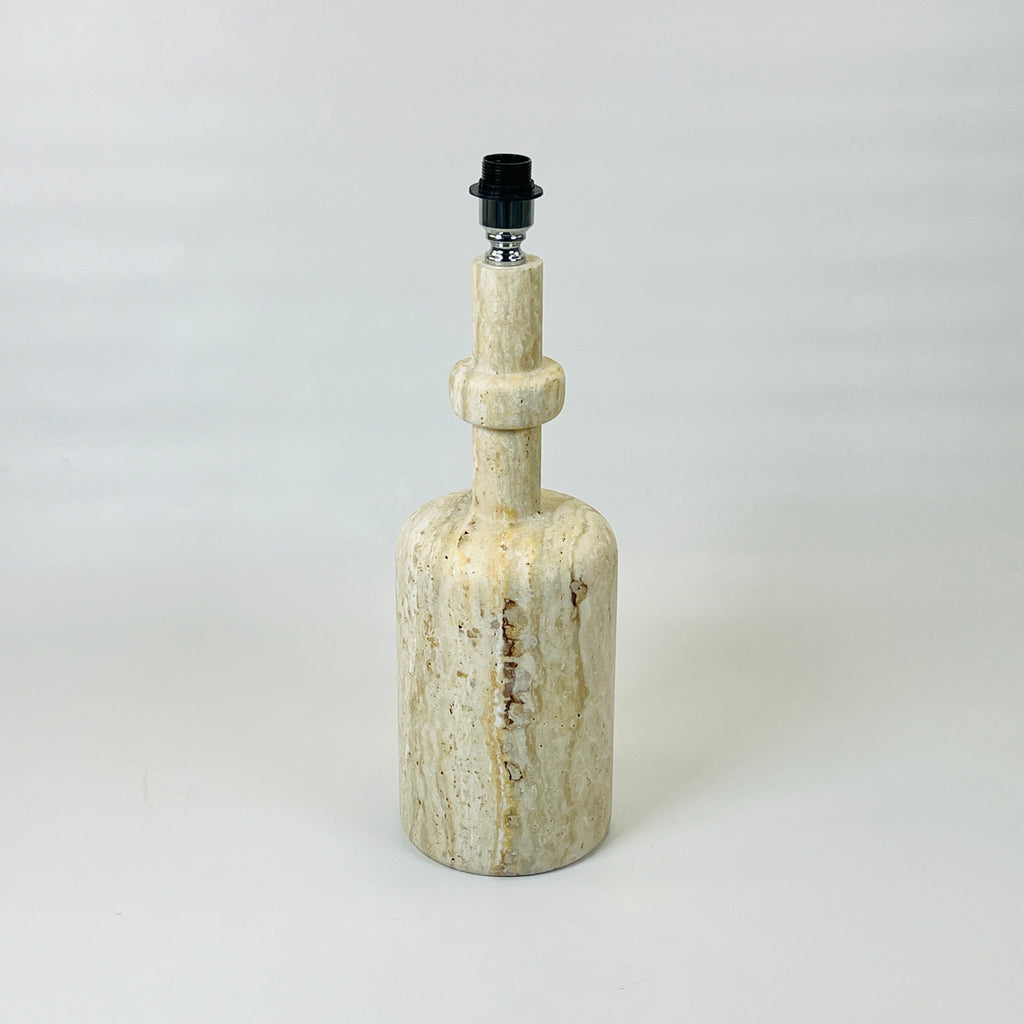 Bottled Bottom Marked Travertine Lamp