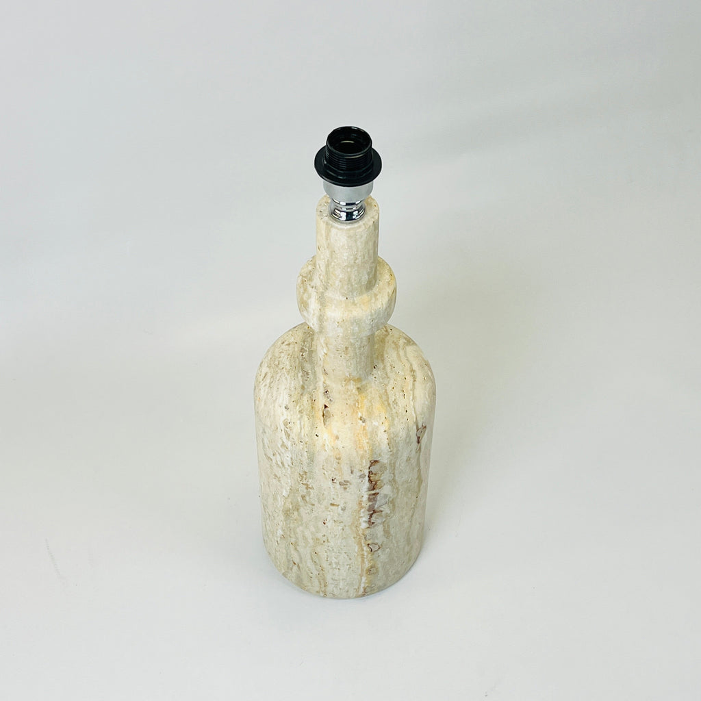 Bottled Bottom Marked Travertine Lamp