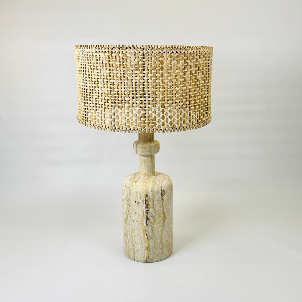 Bottled Bottom Marked Travertine Lamp