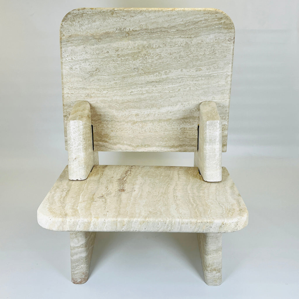 Travertine Throne Chair