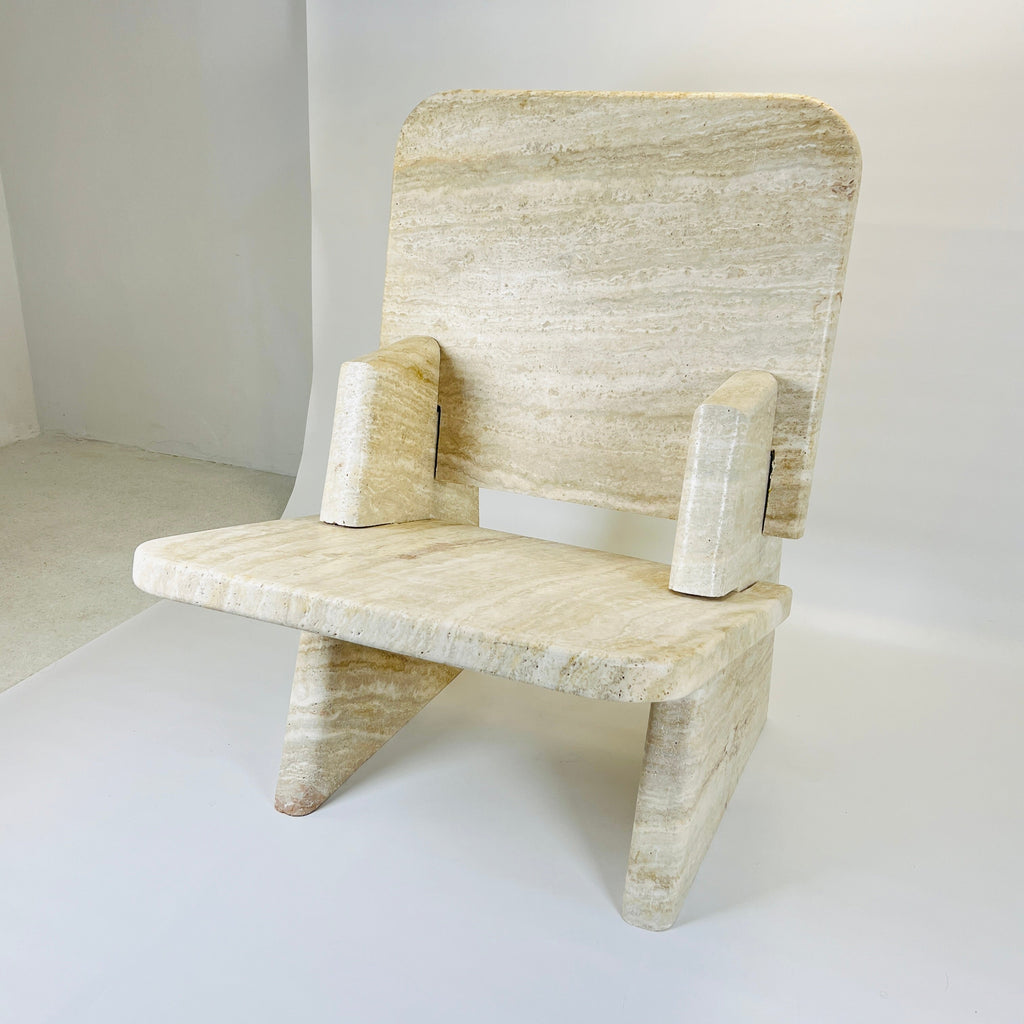 Travertine Throne Chair