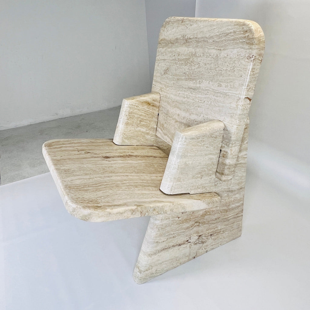 Travertine Throne Chair