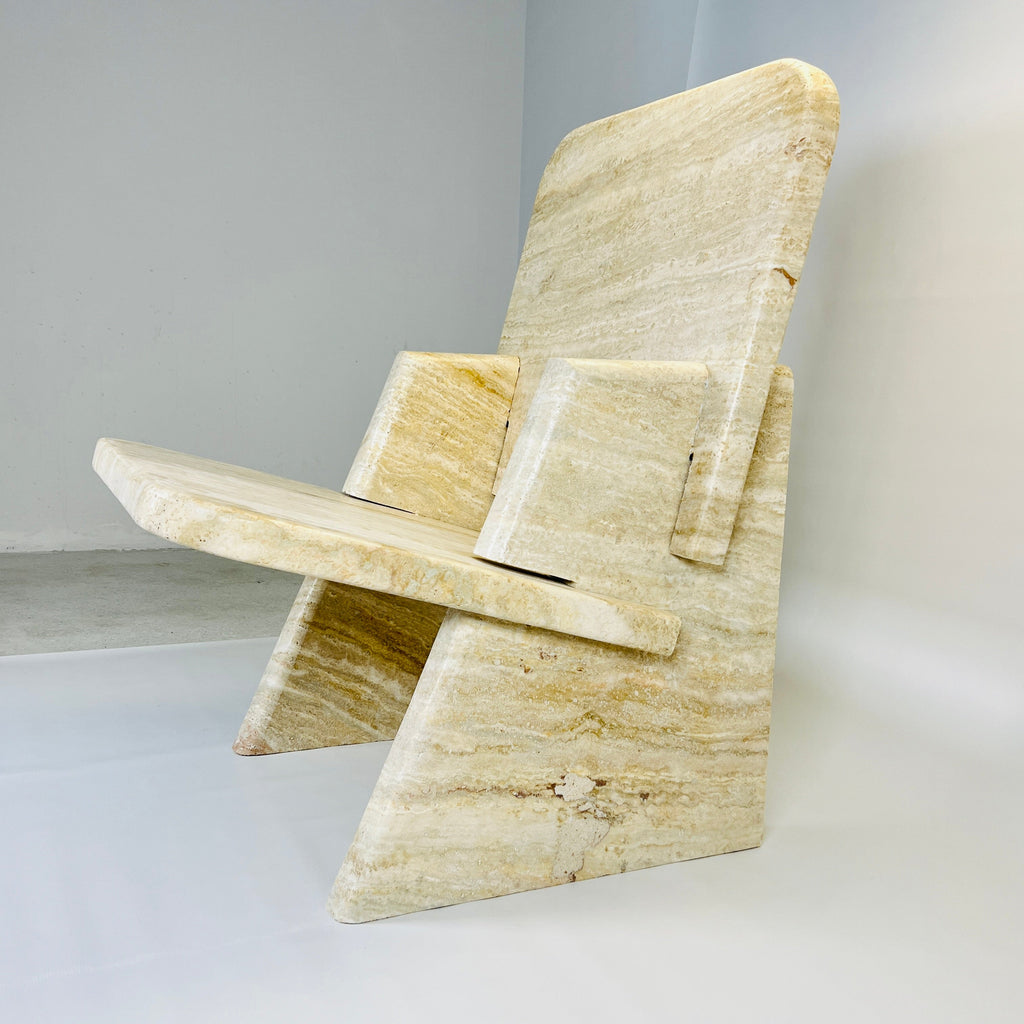 Travertine Throne Chair