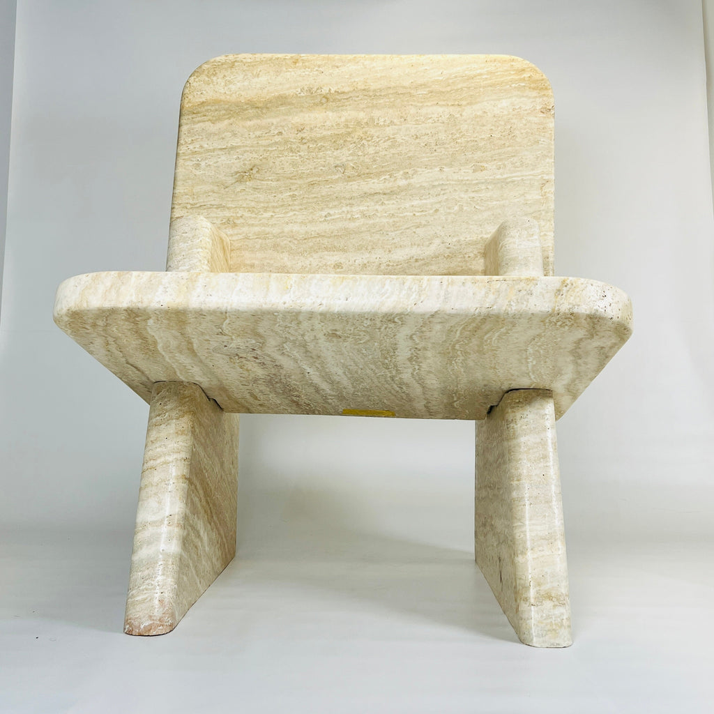 Travertine Throne Chair