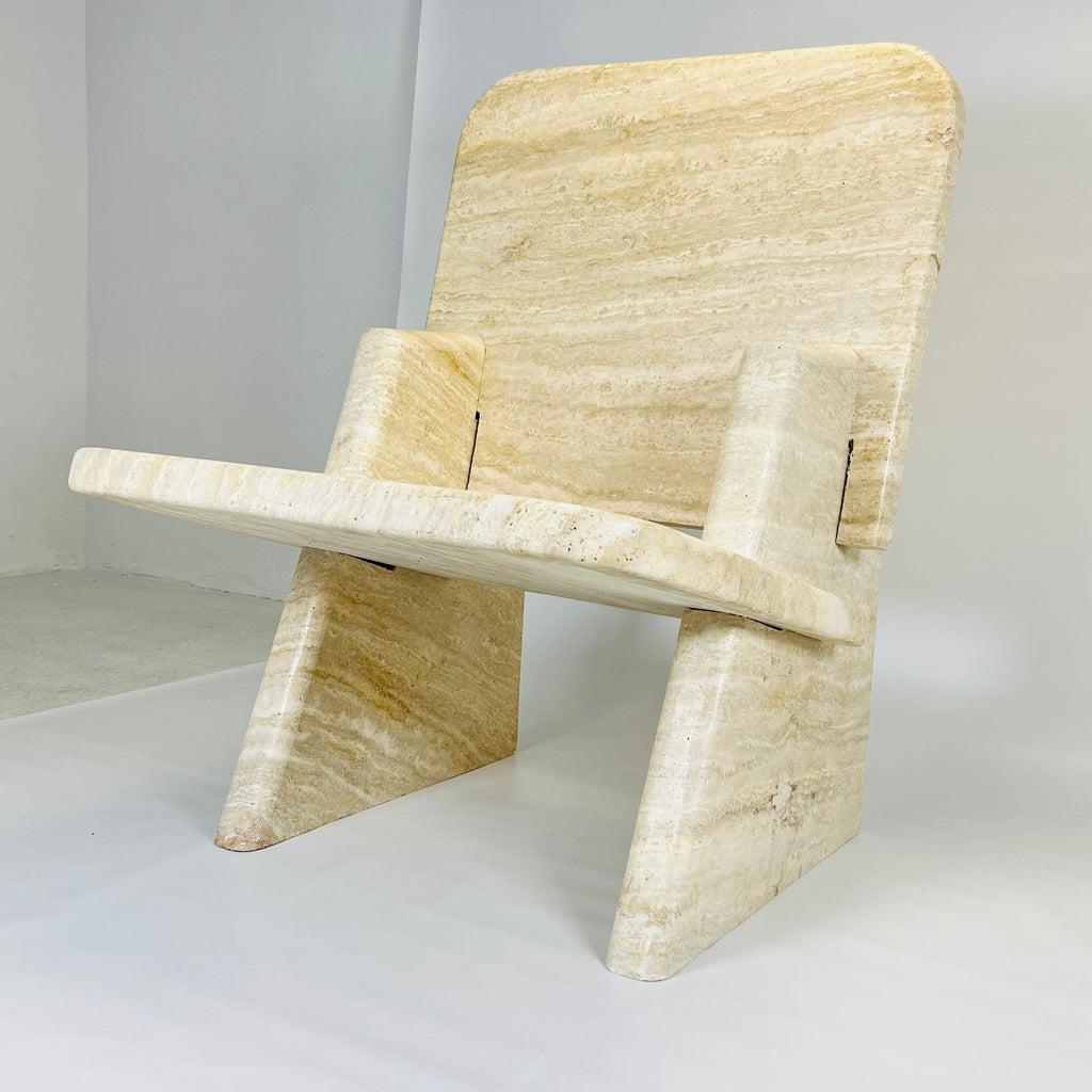 Travertine Throne Chair