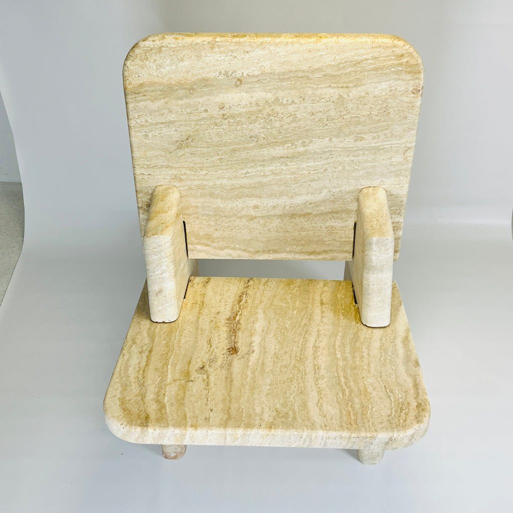 Travertine Throne Chair