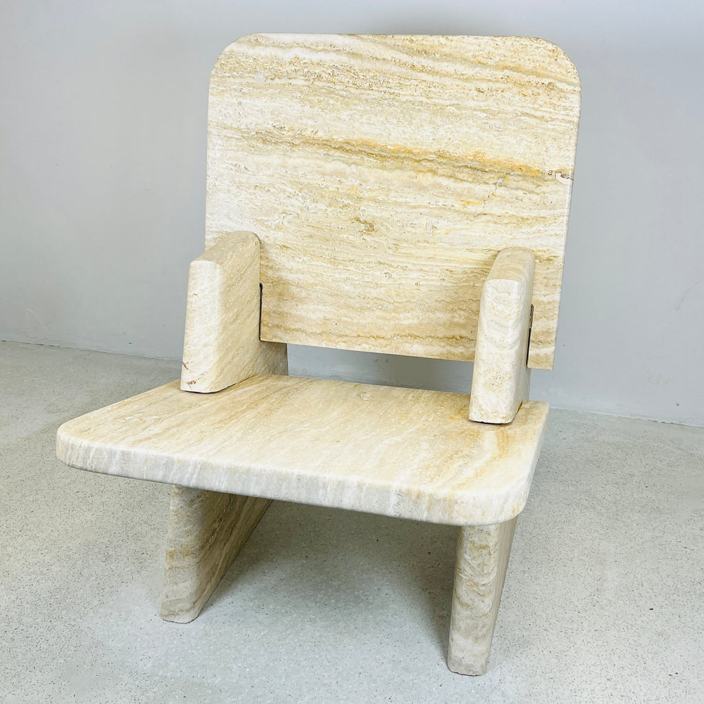 Travertine Throne Chair