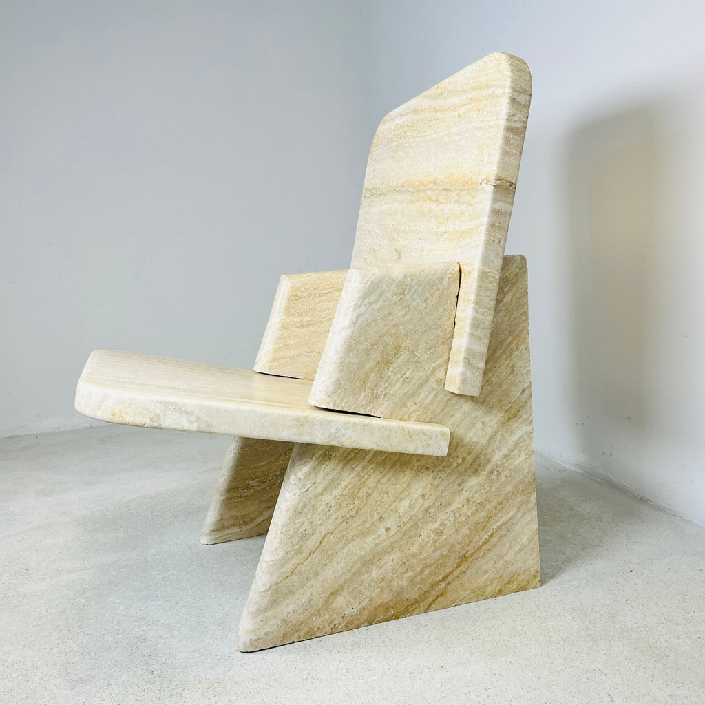 Travertine Throne Chair