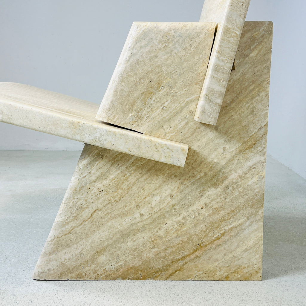 Travertine Throne Chair