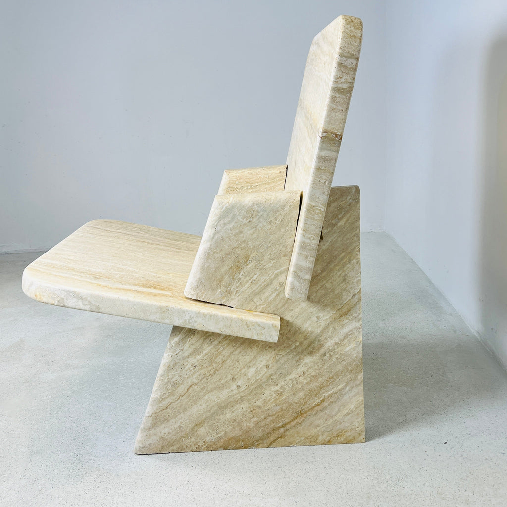 Travertine Throne Chair