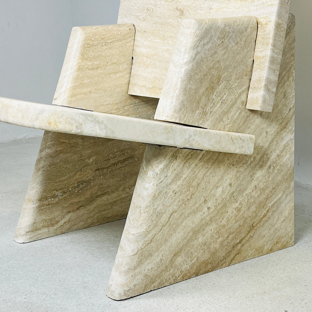 Travertine Throne Chair