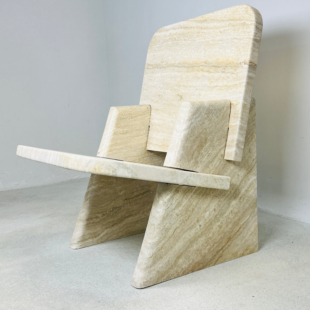 Travertine Throne Chair