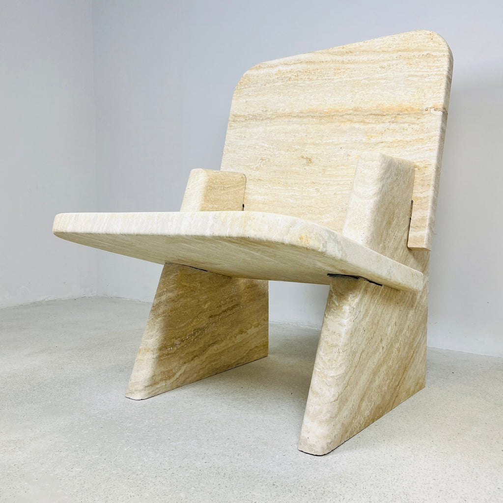 Travertine Throne Chair