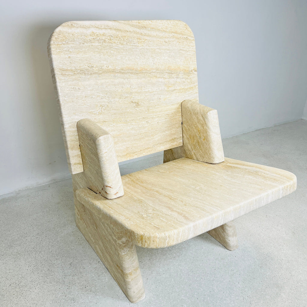 Travertine Throne Chair