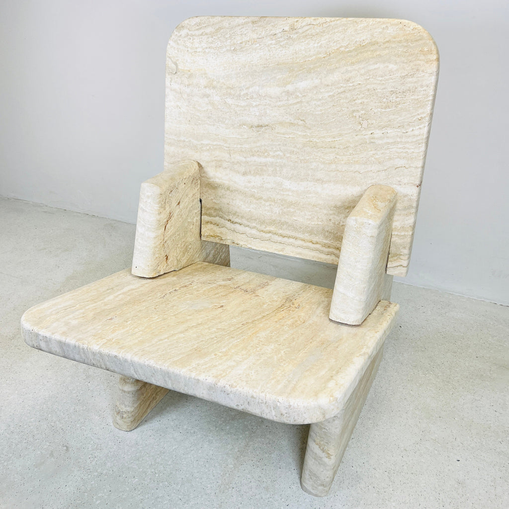 Travertine Throne Chair