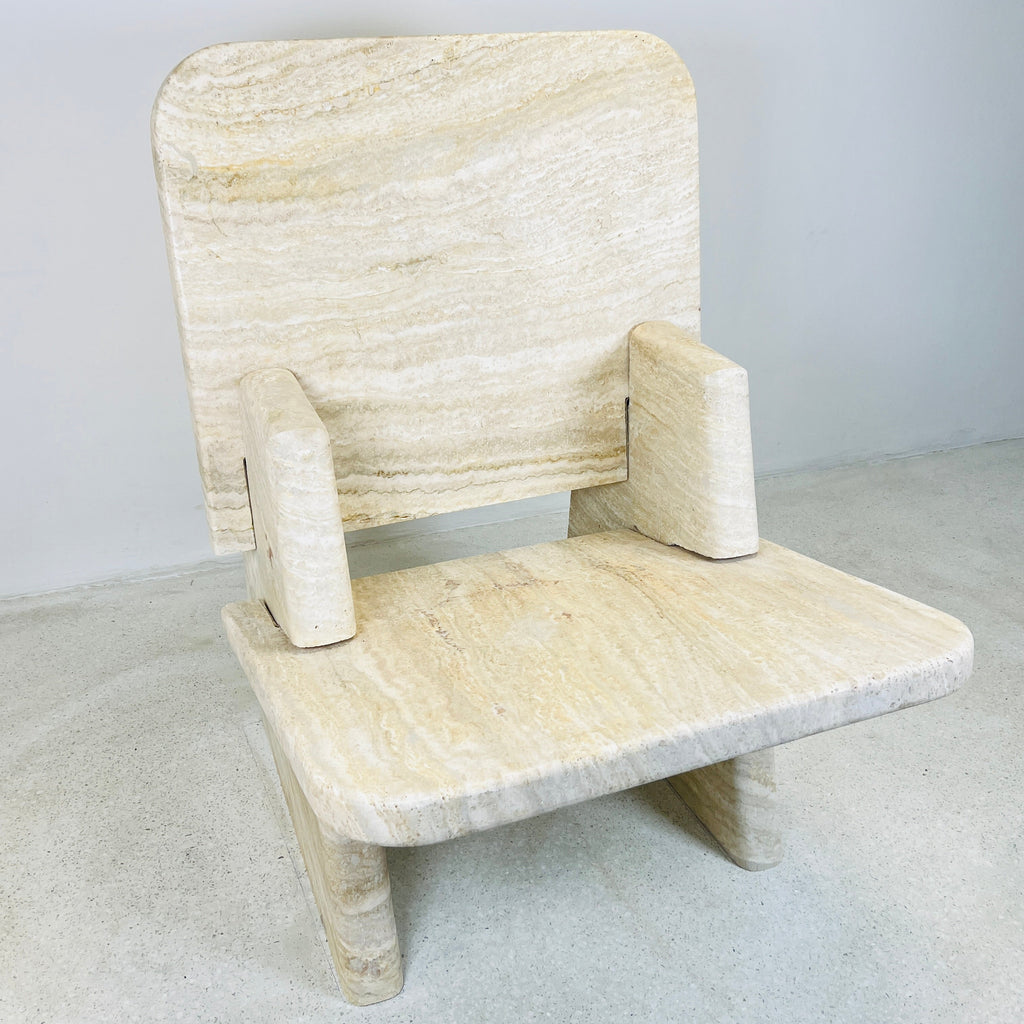 Travertine Throne Chair