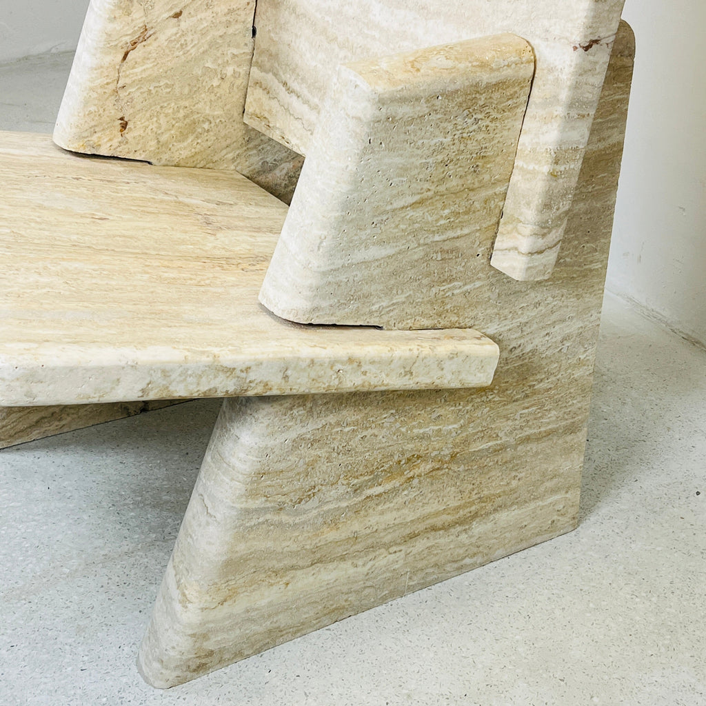 Travertine Throne Chair