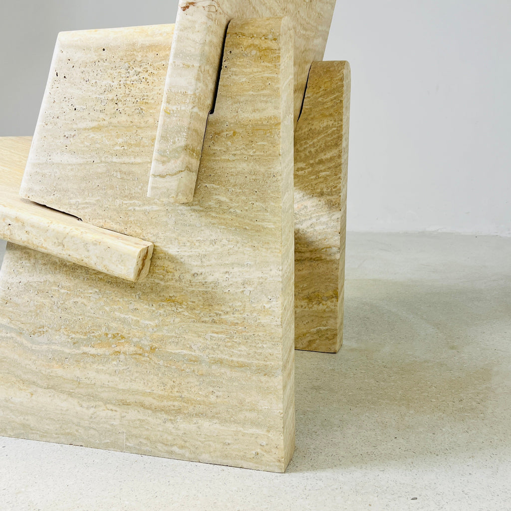 Travertine Throne Chair