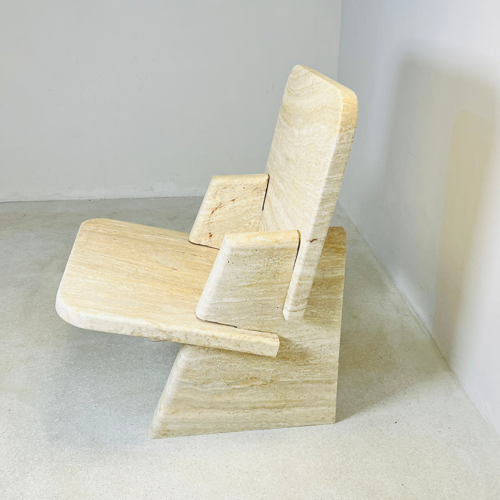 Travertine Throne Chair