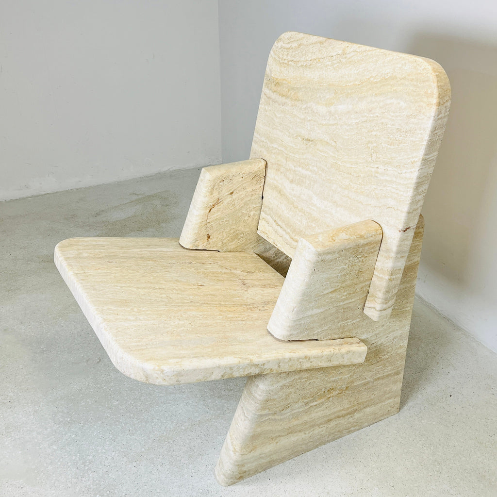 Travertine Throne Chair