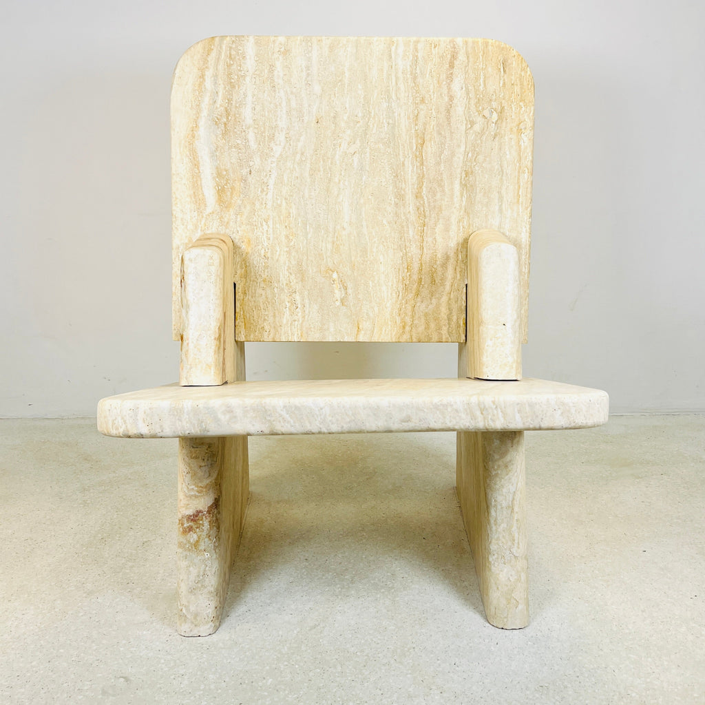 Travertine Throne Chair