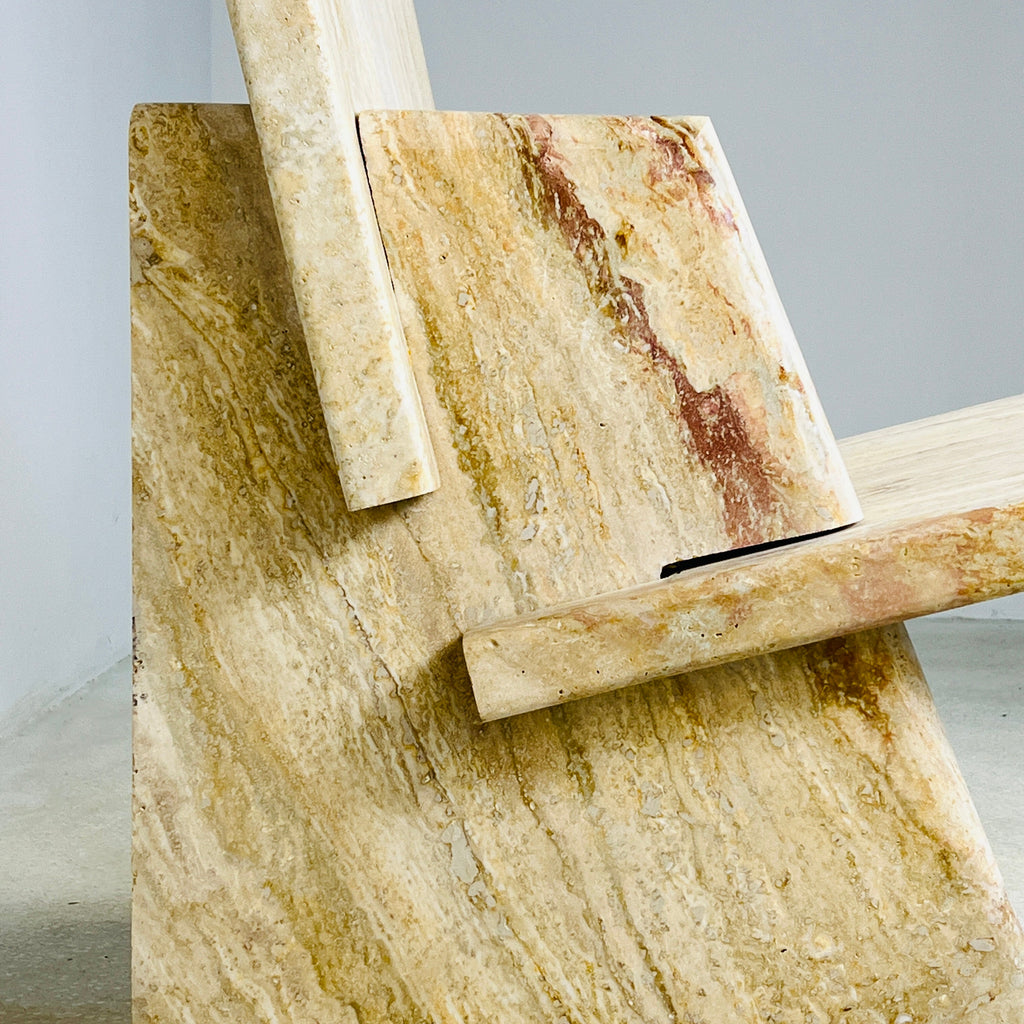 Travertine Throne Chair