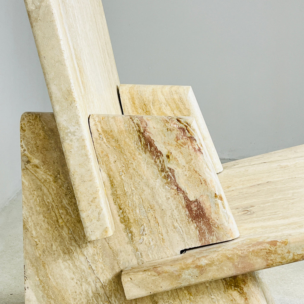 Travertine Throne Chair