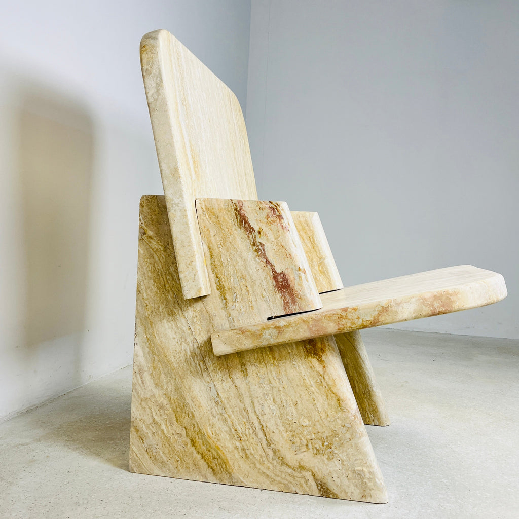 Travertine Throne Chair