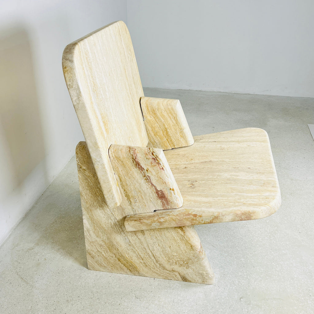 Travertine Throne Chair