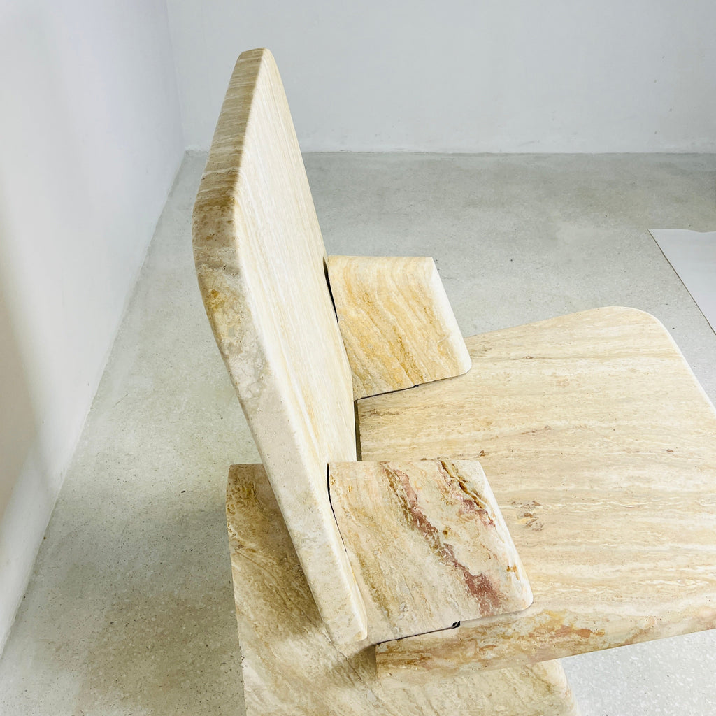 Travertine Throne Chair