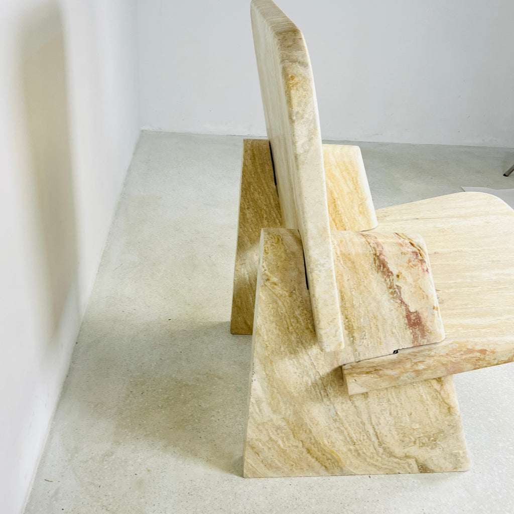 Travertine Throne Chair