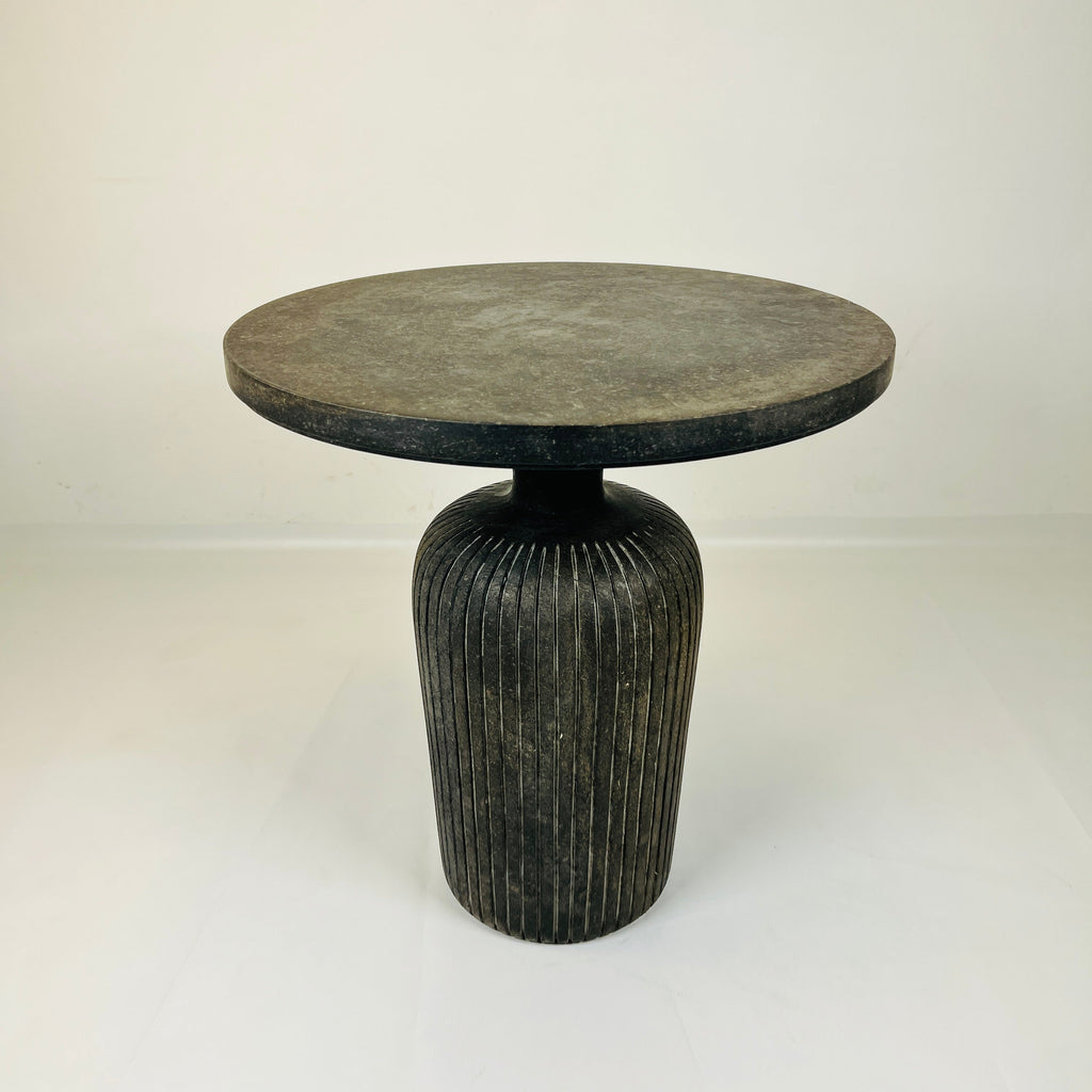 Black Cylindrical Side Table