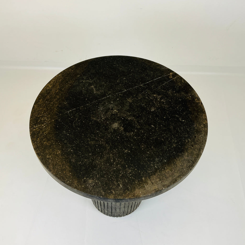 Black Cylindrical Side Table