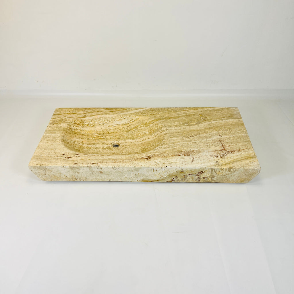 Rectangle Sand Grazed Marble Sink