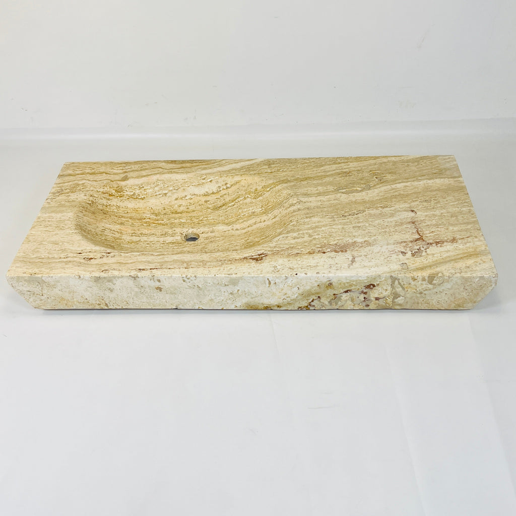 Rectangle Sand Grazed Marble Sink