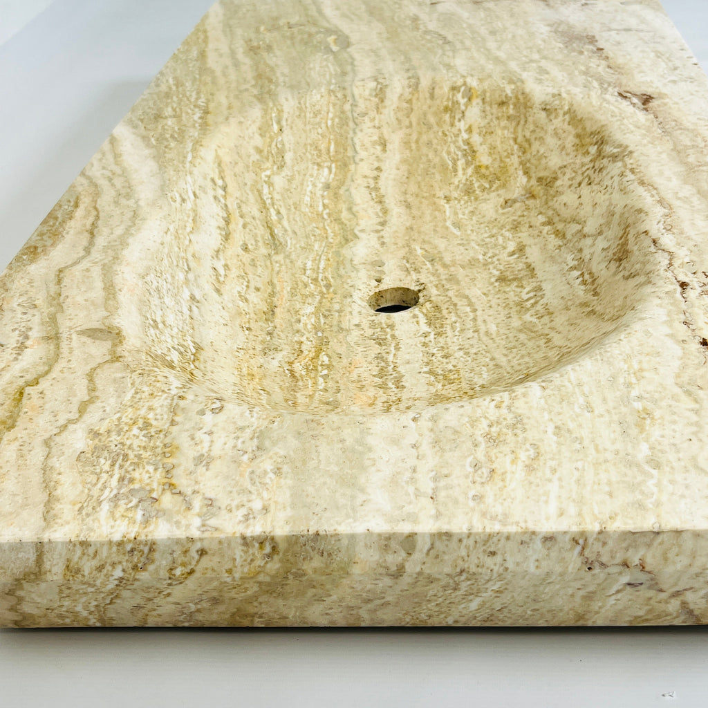 Rectangle Sand Grazed Marble Sink