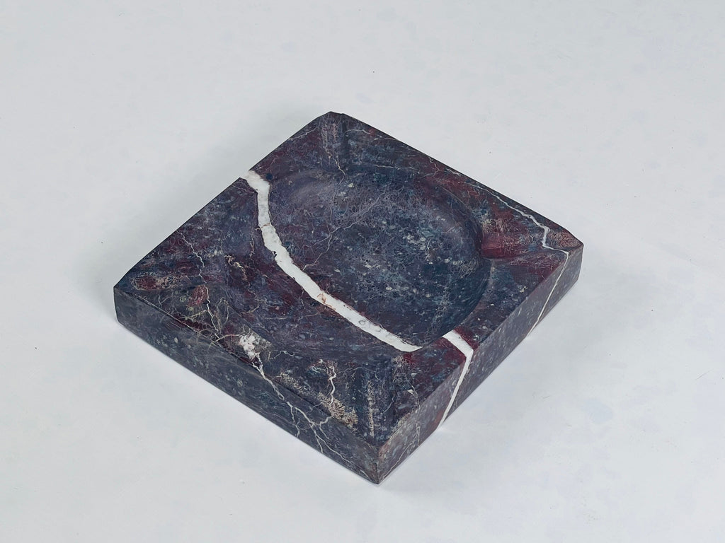 Marble Burgundy Square Ash Tray