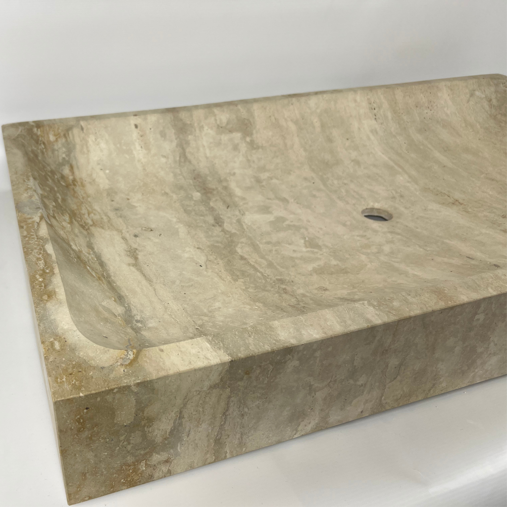 Light Travertine Sink