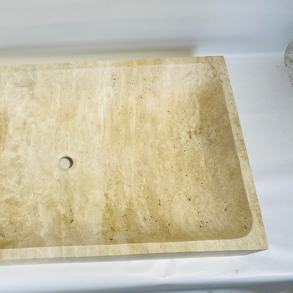 Light Travertine Sink