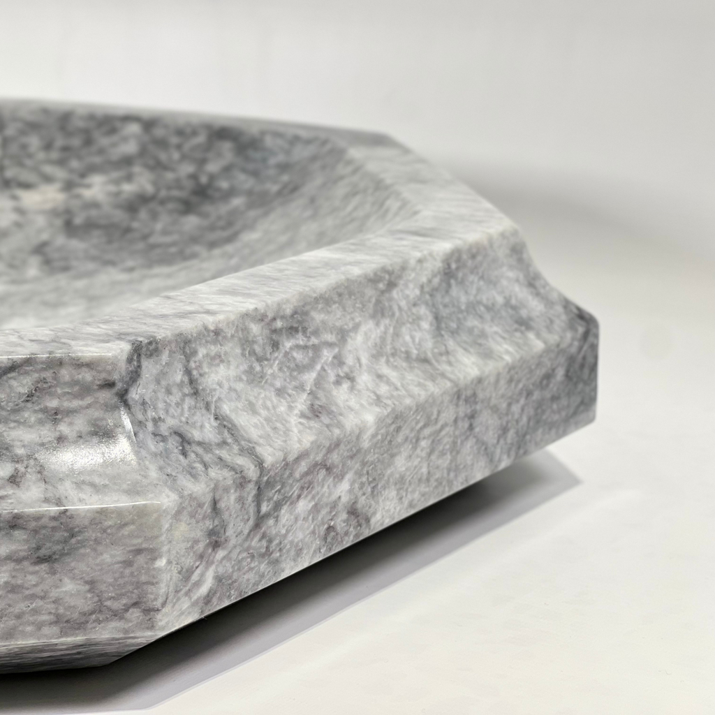 Dark Grey Octagon Marble Sink