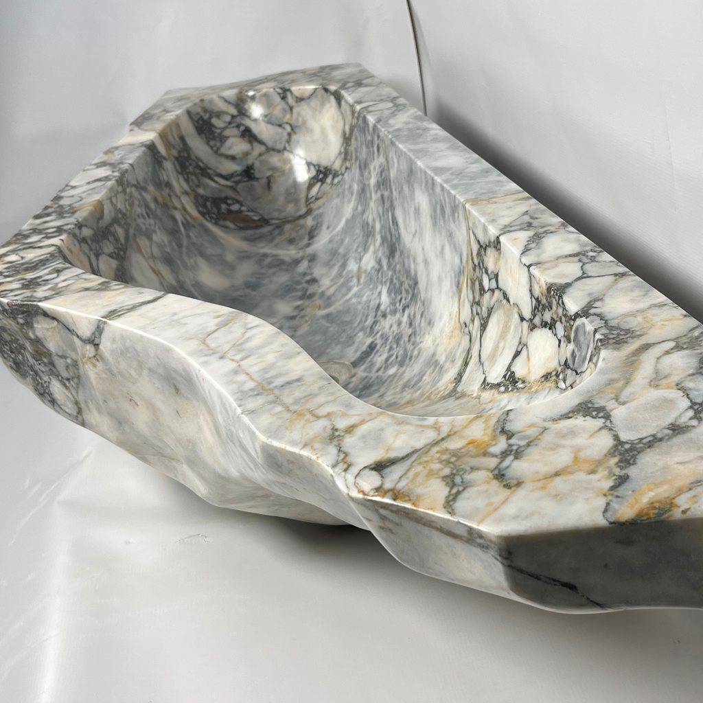 Veined Raw Marble Sink