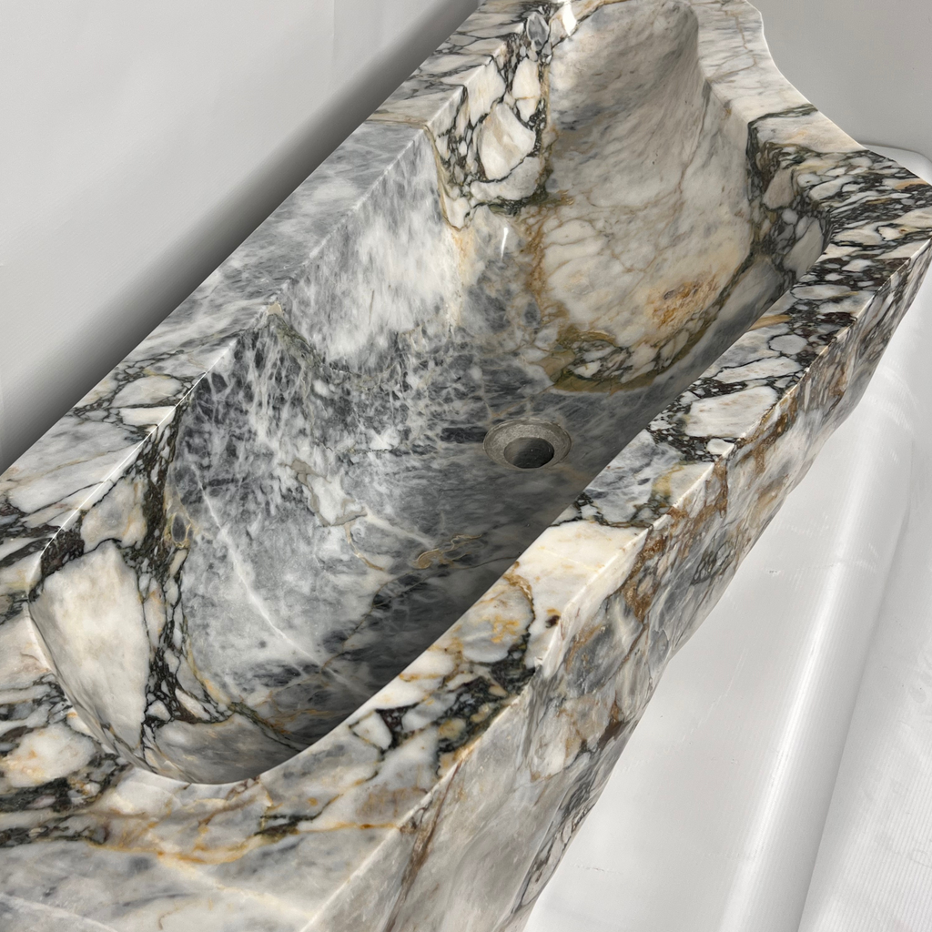 Veined Raw Marble Sink